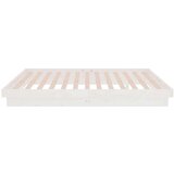  Posteljni okvir bel iz trdnega lesa 120x190 cm 4FT, (20601201) | Shoptok.si