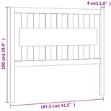  Uzglavlje za krevet sivi 105,5 x 4 x 100 cm od masivne borovine | Eponuda.ba