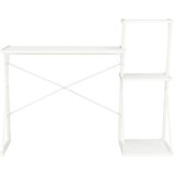 Maison Chic Pisalna miza - pisarniška miza - Računalniška miza s polico bela 116x50x93 cm, (21785281) Cene