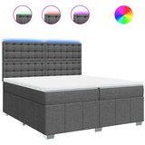  Krevet s oprugama i madracem tamnosivi 200 x 200 cm od tkanine | shoptok.hr