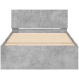  Okvir kreveta s uzglavljem siva boja betona 100x200 cm drveni | Eponuda.com