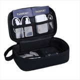 INF Travel Portable Electronics Organizer Pouch - Lightweight PU Tech Storage Black, (5000158063) | Shoptok.si