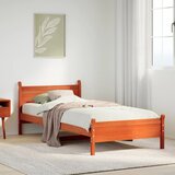 Maison Chic Posteljni okvir - Enojna postelja - Postelja za odrasle brez vzmetnice voščeno rjav 90x200 cm borovina-J8192, (21767219) | Shoptok.si