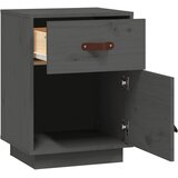  Noćni ormarići 2 kom sivi 40 x 34 x 55 cm od masivne borovine | Eponuda.com