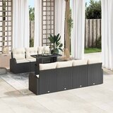  Sjedeća garnitura za vrt 8 kom. Crna Poli ratan 100 x 55 x 73 cm | shoptok.hr