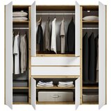 Livetastic OMARA S KLASIČNIMI VRATI, bela, hrast artisan | Shoptok.si