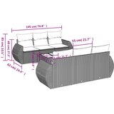  7-dijelni set vrtnih sofa od poliratana s jastucima smeđi | shoptok.hr