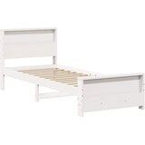  Krevetna konstrukcija Bijelo 90 x 190 cm Masivna borovina | shoptok.hr