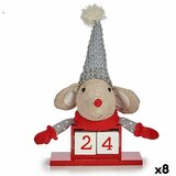  Božićni ukras Krist+ Bijela Crvena Siva Krema Miš 20 x 11 x 20 cm Kalendar (8 kom.) | shoptok.hr