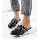 Gemre Black flip-flops adorned with studs Asselt | shoptok.hr