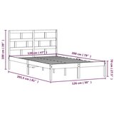  Posteljni okvir bel iz borovine 120x200 cm, (20647161) | Shoptok.si