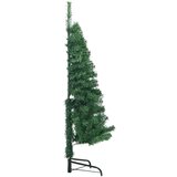 vidaXL Kotično umetno božično drevo Zelena 120 cm PVC in kovina | Shoptok.si