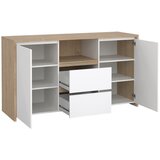 Tvilum Bijela/u prirodnoj boji komoda u dekoru hrasta 149x84x48 cm Next – | shoptok.hr