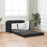  Podni kauč na razvlačenje 2-u-1 crni 122x204x55 cm baršunasti | Eponuda.ba