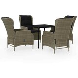  5-dijelni vrtni blagovaonski set smeđi Smeđa Dužina stola 80 cm | shoptok.hr