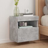 The Living Store Stenska TV omarica z LED lučkami betonsko siva 40x30x40 cm - TV Stenska Omarica, (21670979) | Shoptok.si