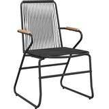  3-dijelni vrtni blagovaonski set od PVC ratana crni | shoptok.hr