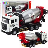 Kamion mikser za beton sa metalnom kabinom - crveno/bijeli | shoptok.hr
