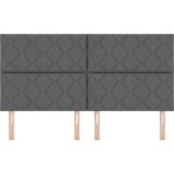  Vzglavje z LED lučmi z vzglavjem Siva 180 cm blago, (5000043889) | Shoptok.si