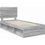  Krevetna konstrukcija s uzglavljem Siva Sonoma 75 x 190 cm | shoptok.hr