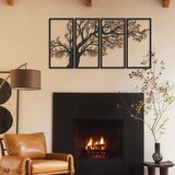 Wallity Set zidnih ukrasa Jesenje vibracije - APT740 S, 48x98 cm, 1,2 mm, 4 komada, Crna Cijene