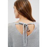 Marisse Sweater With A Neckline At The Back L-Sw-3704 Silver | shoptok.hr