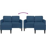 SOFA 2-sjed s ležaljkom u obliku slova L plava 125 cm tkanina | shoptok.hr