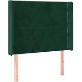  Uzglavlje s ušima tamnozeleno 103x16x118/128 cm baršunasto | shoptok.hr