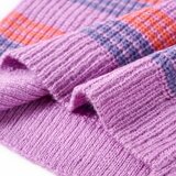  Dječji džemper prugasti pleteni ljubičasto-ružičasti 140 | shoptok.hr