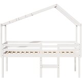  Visoki krevet s krovom bijeli 80 x 200 cm od masivne borovine | shoptok.hr