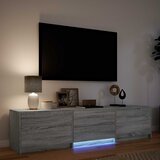 TV ormarić s LED rasvjetom Sivi Sonoma 165 x 34 x 40 cm | Eponuda.com