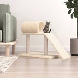  Grebalica za mačke s tunelom i ljestvama krem 55,5 cm | shoptok.hr