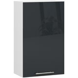 AKORD VISIČNI KUHINJSKI KABINET OLIVIA W 50cm BELO-GRAFITNO SJAJ H720, (21713607) Cene