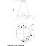Luna 199 visilica 14*G9 crna | ePonuda.com
