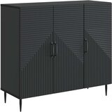  Strani šal Črna 89 x 34,5 x 80 cm Inženirski les, (5000217319) | Shoptok.si