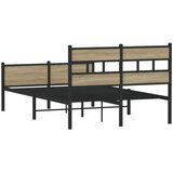  Okvir kreveta bez madraca boja hrasta sonome 120x200 cm drveni | shoptok.hr