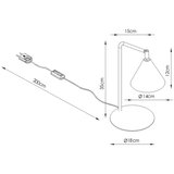 Sollux Rožnata jeklena namizna svetilka z upogljivo konstrukcijo (višina 35 cm) Zylo – | Shoptok.si