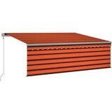  Automatska tenda s roletom i senzorom LED 4x3m narančasto-smeđa | shoptok.hr