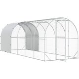  Kokošinjac Srebrna 600 x 200 x 200 cm Pocinčani čelik | shoptok.hr