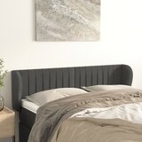 vidaXL Uzglavlje s ušima tamnosivo 147x23x78/88 cm baršunasto Cijene