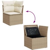  9-dijelni set vrtnih sofa s jastucima bež od poliratana | shoptok.hr