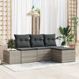 vidaXL 4-dijelni vrtni kauč set s jastučićima svjetlosivi poli ratan | shoptok.hr