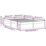  Okvir za krevet od masivnog drva 120 x 200 cm | shoptok.hr