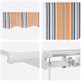  Povlačivi tende Šareni 600 × 300 cm Poliester i aluminij | shoptok.hr