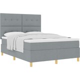 Box Spring Krevet s Madracem Svjetlosiva 140x200 cm Tkanina | shoptok.hr