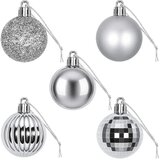  Set božićnih kuglica 100 kom. Siva 4 cm Polistiren - Siva | shoptok.hr
