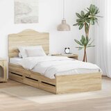  Krevetna konstrukcija Sonoma hrast 75 x 190 cm Inženjersko Drvo | shoptok.hr