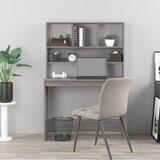  Radni stol s policama siva boja hrasta 102 x 45 x 148 cm drveni | shoptok.hr