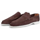 Ducavelli Facile Suede Genuine Leather Men's Casual Shoes Loafers Brown Cene