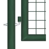 vidaXL vrtna vrata čelična 350 x 75 cm zelena | shoptok.hr